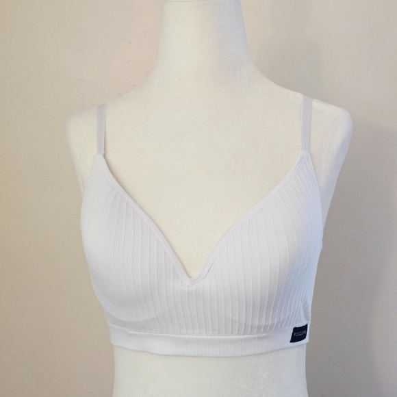 Nautica Women's 34C White Ribbed Bralette - Picture 1 of 6